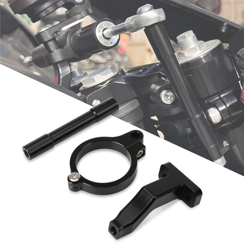 Steering Damper Stabilizer Kit Cnc - Motorradzubehör CNC-verstellbarer Lenkungsdämpfer-Stabilisator-Montagesatz für 675SR-R 675SR
