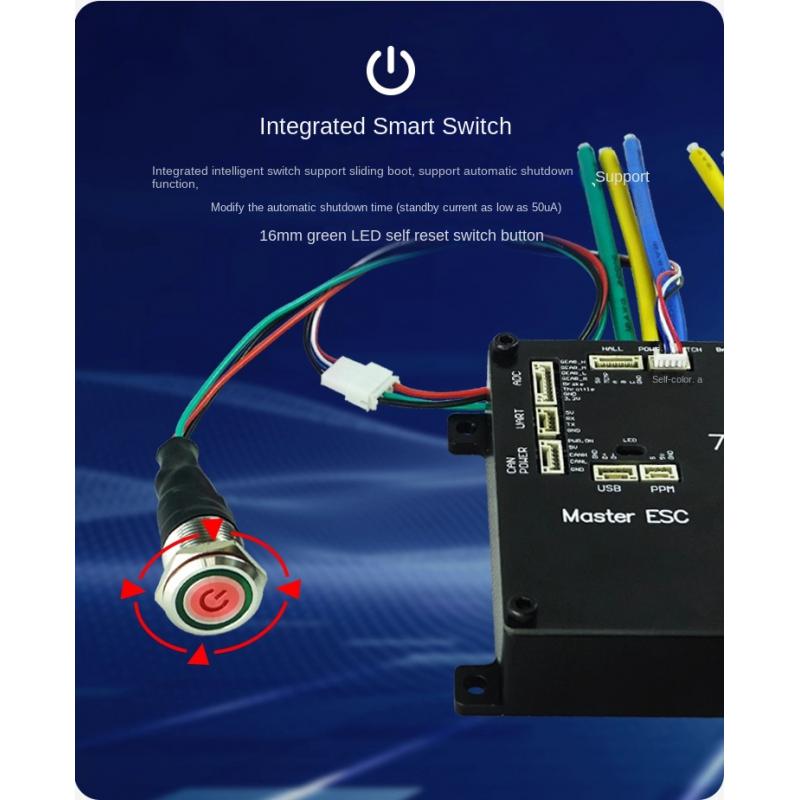72V 45A Dual Controller - Flipsky Ft85bd Esc mit Aluminiumgehäuse ohne